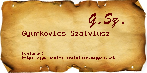 Gyurkovics Szalviusz névjegykártya